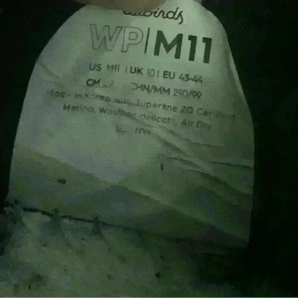 Allbirds Black Wool Pipers Everyday Sneaker, Mens Size 11, missing insole - Picture 11 of 11